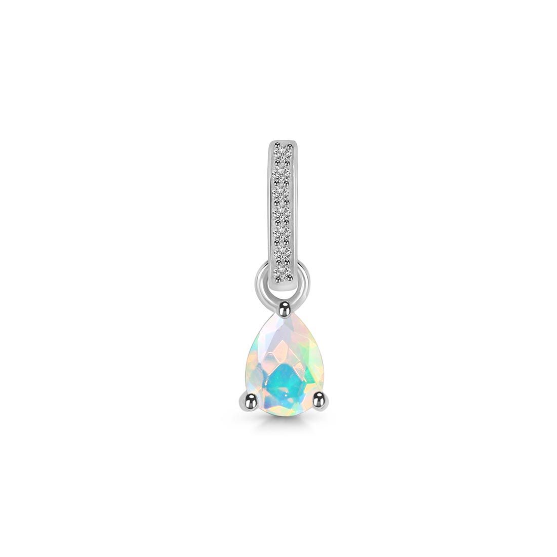 Opal & White Topaz Pendant-(OPL-SP-1165.)